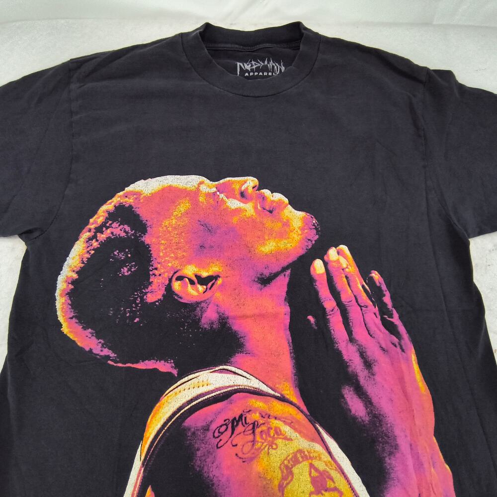 Dennis Rodman Crew Neck Casual Short Sleeve T Shirt Mens Size Medium M Black